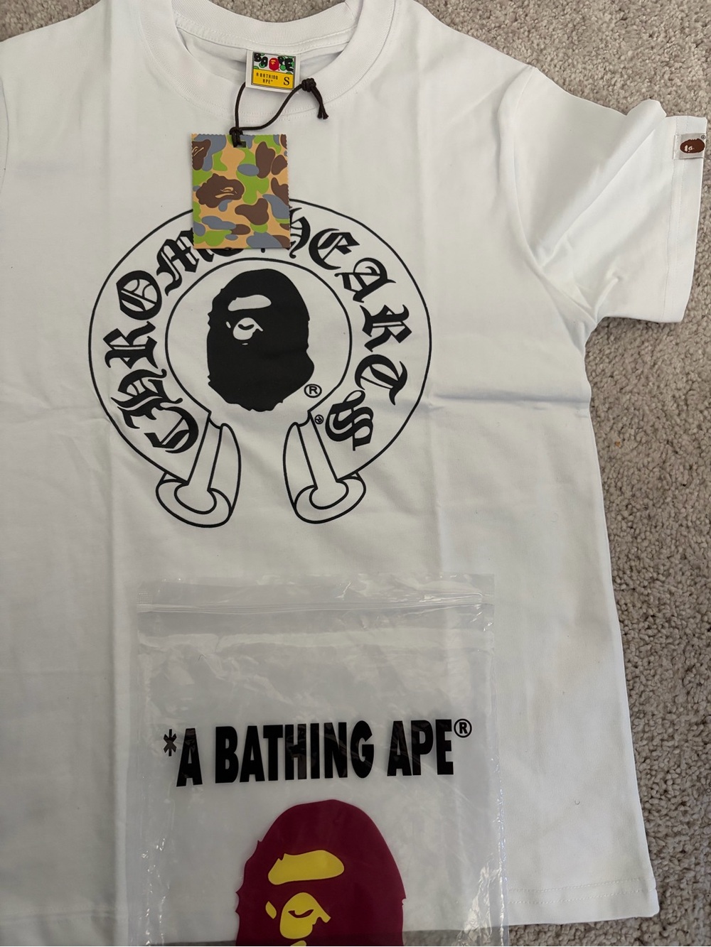 Bape x chrome heart T